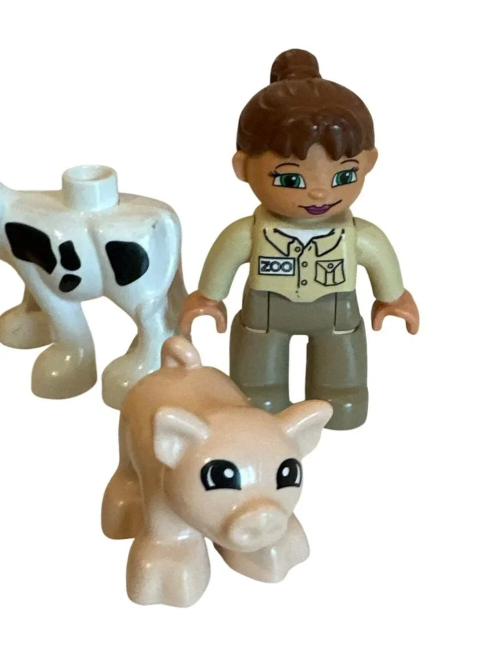 LEGO Duplo Animals Lot Farm Zoo Pigs Lion Cow Orca Whale Zookeeper Figure Toys